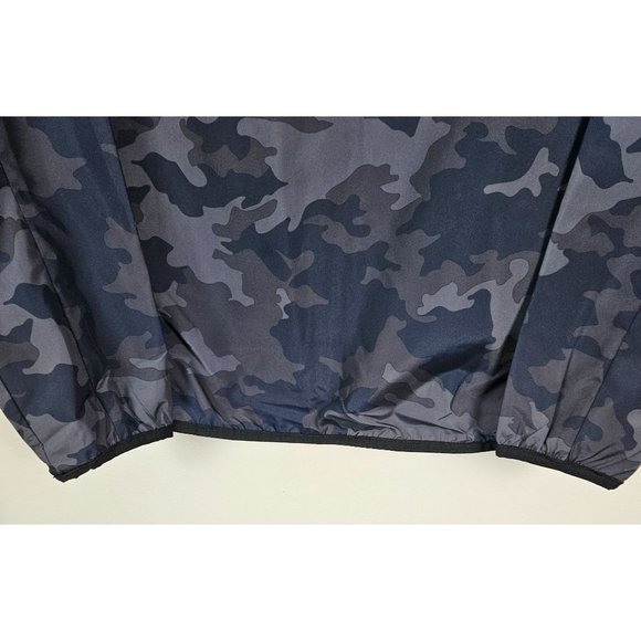 COPY - All In Motion Men Jacket Size Small Hooded Camo Blue Lightweight Water R… - Picture 8 of 11
